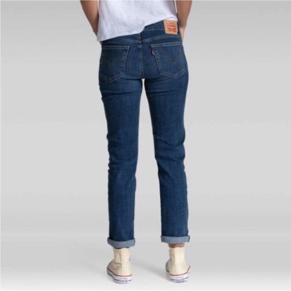Levi’s Boyfriend Jeans Size 29 Cropped Straight Leg Mid Rise Stretch - Picture 14 of 14